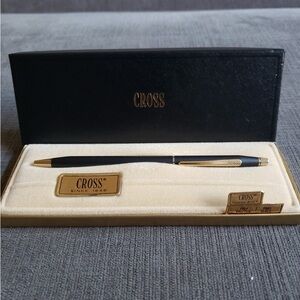 Cross Classic Century Black Satin Gold Ballpoint Pen 2502 w Box (Monogrammed)